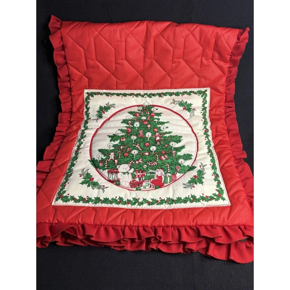 Vintage Quilted Christmas Table Runner